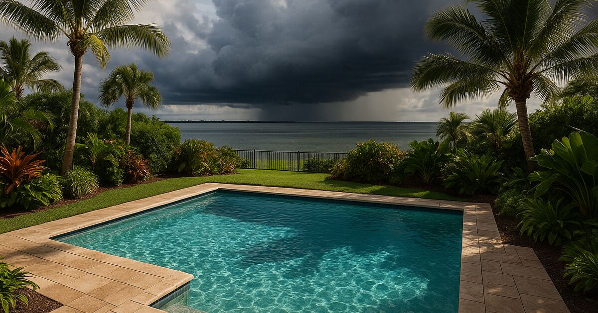 Algae prevention for Gulf-coast pools during rainy season