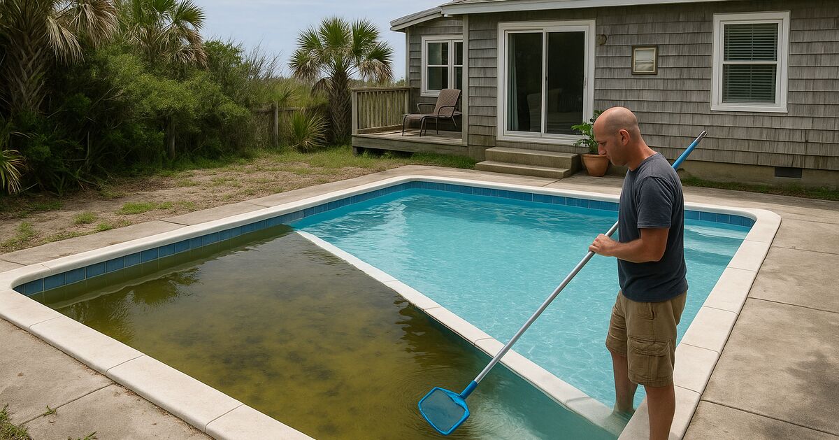 Green-to-Clean: Bringing a Neglected Barrier-Island Pool Back to Life