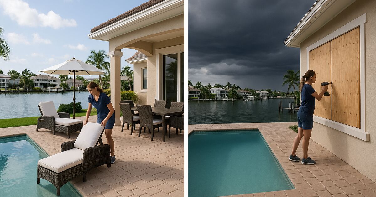 Hurricane Season Pool Prep for a Waterfront Home - Before the Storm and After